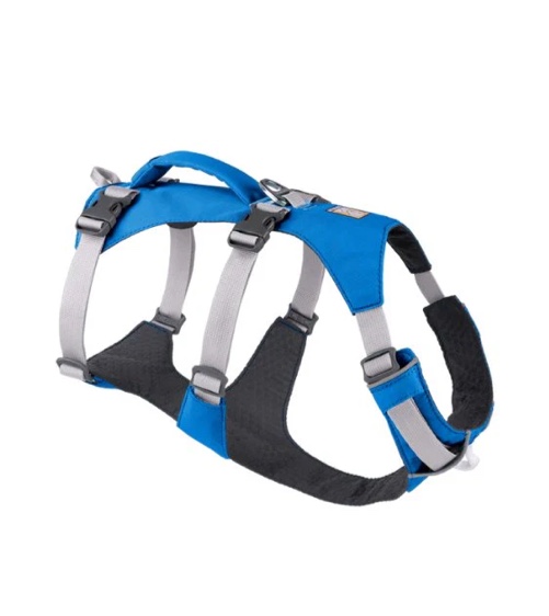 ruffwear, flagline dog harness, lightweight lift-and-assist harness with padded handle, blue dusk, medium 