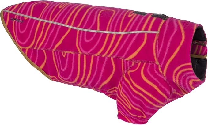 ruffwear, climate changer quick drying, breathable fleece jacket for dogs, strata, xs