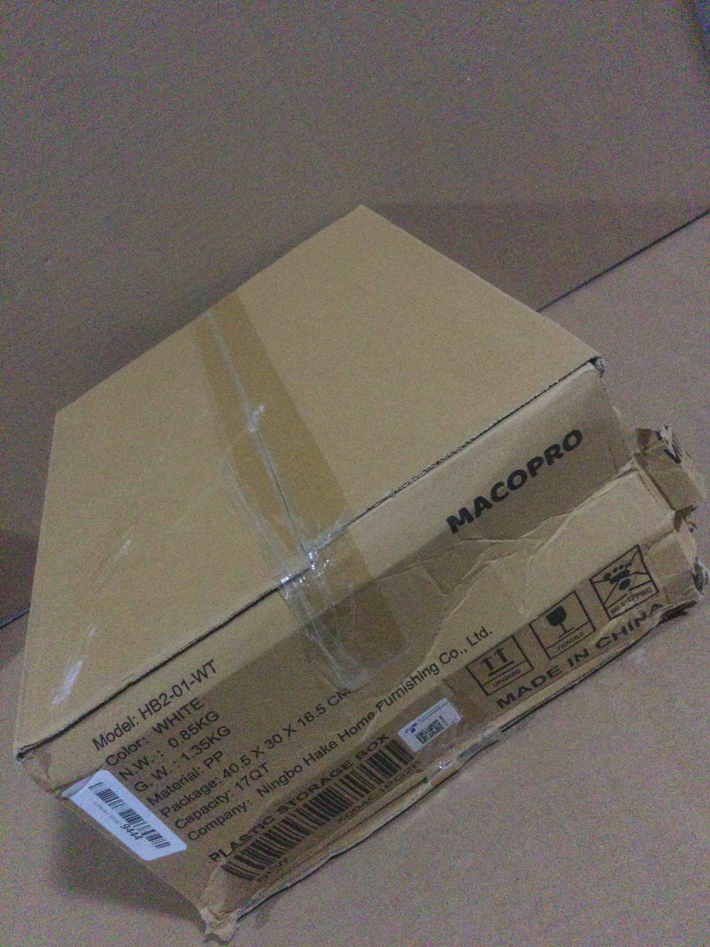 Condition photo showing As Is for 17 QT Plastic Storage Box with Removable Tray Craft Organizers and Storage Clear Storage Container for Organizing Bead, Tool, Sewing, Playdoh (White, 1Pack-17QT) White 1Pack-17QT