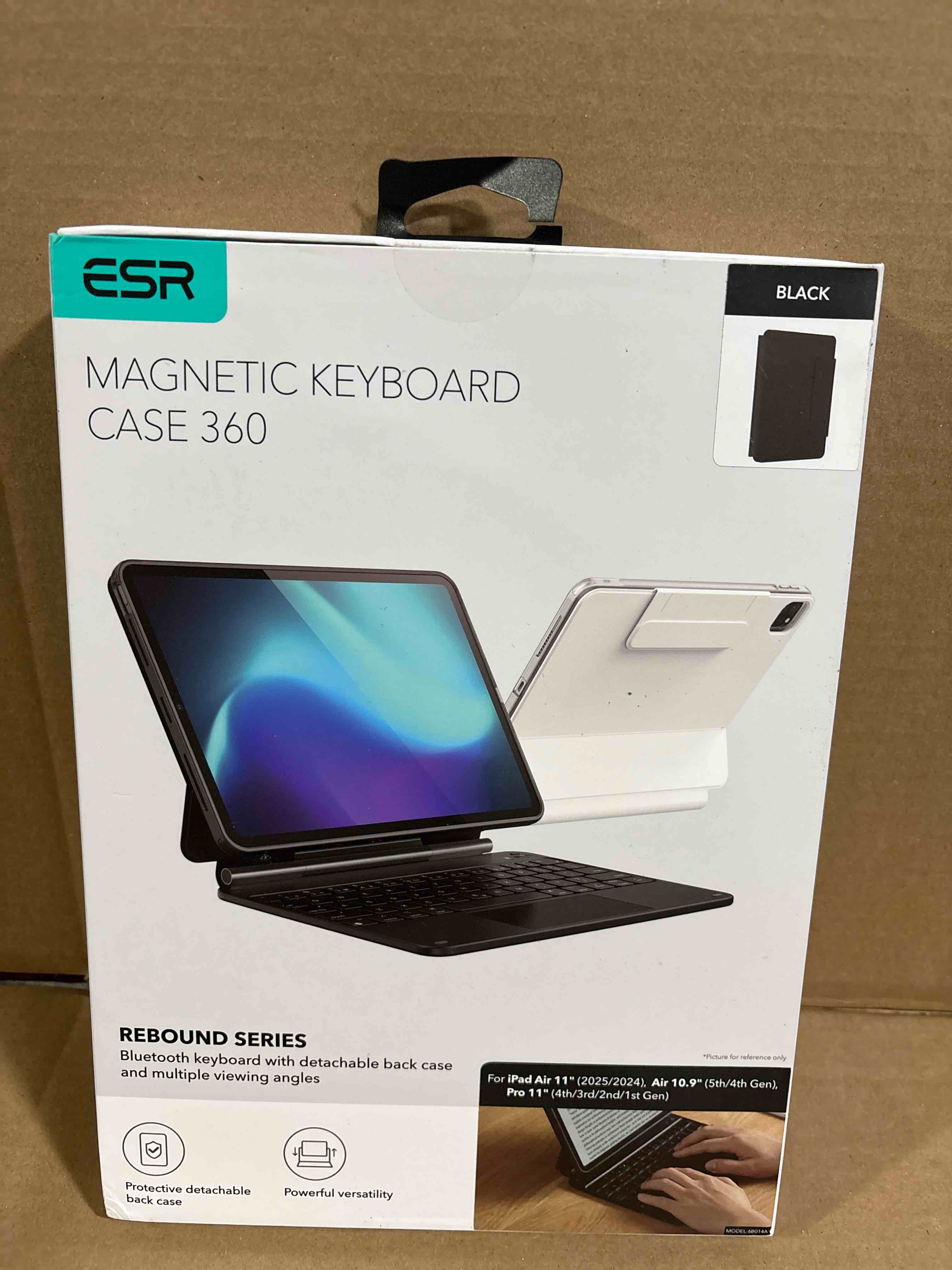 Condition photo showing New/Like New for ESR iPad Air 11 Inch Case with Keyboard (M3/M2, 2025/2024) & iPad Pro 11/Air 5th/4th Gen Keyboard, Easy-Set Magnetic Stand, Portrait/Raised Modes, with Removable Protective Case, Black