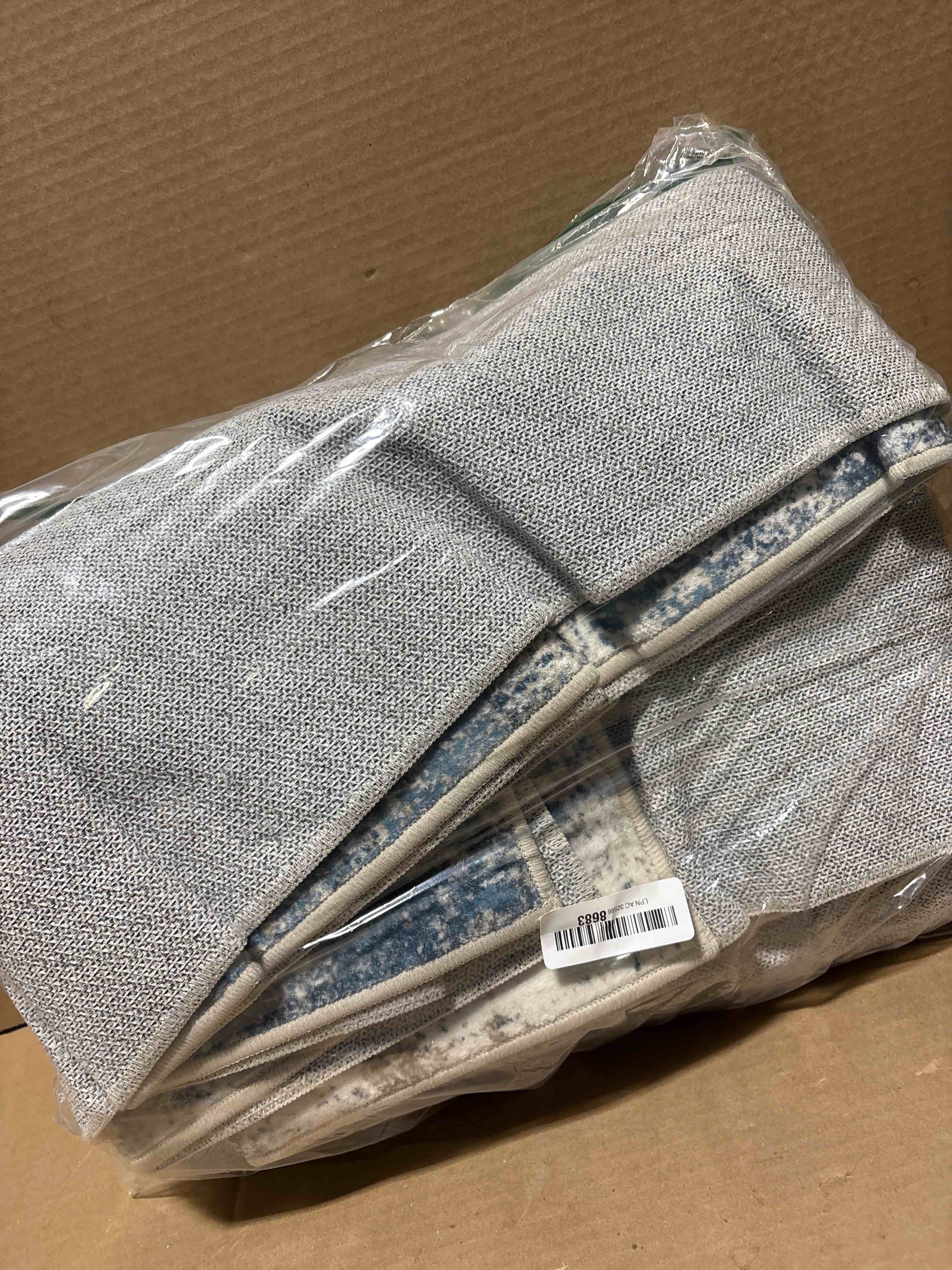 Condition photo showing item condition for BEIMO Area Rugs 6x9 for Living Room Bedroom, Modern Abstract Machine Washable Rug, Large Soft Low Pile Floor Carpet with Non Slip Backing for Dining Room, Navy Blue Beige Navy Beige 6' x 9' (Rectangular)