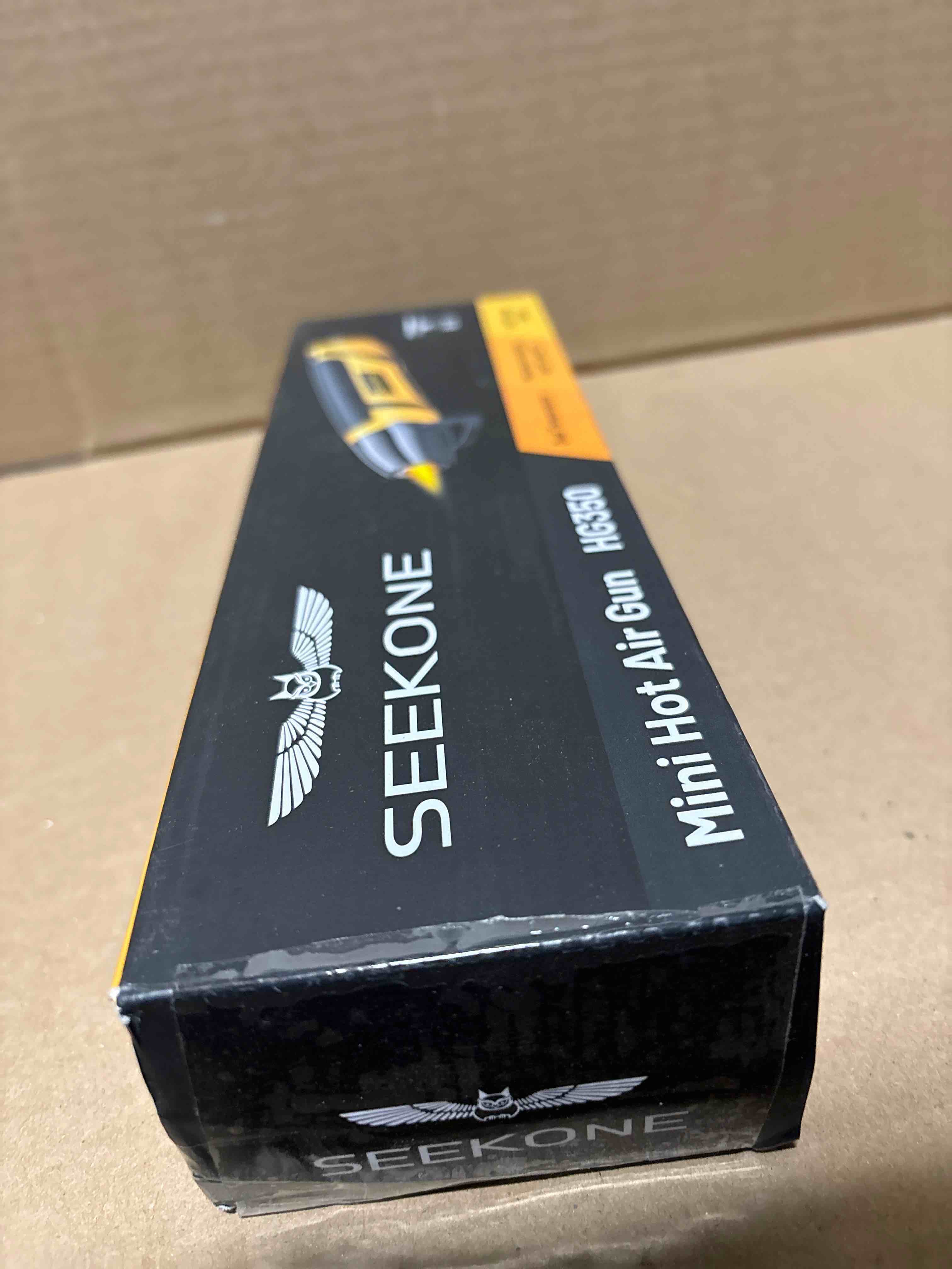 Condition photo showing New/Like New for SEEKONE Mini Heat Gun, 350W 2-Temp Settings 500? & 842??260?& 450?? Fast Heat Hot Air Gun Tool with Reflector Nozzle and 4.9Ft Long Cable Overload Protection for Crafting, Vinyl Wrap and Shrink Tubing
