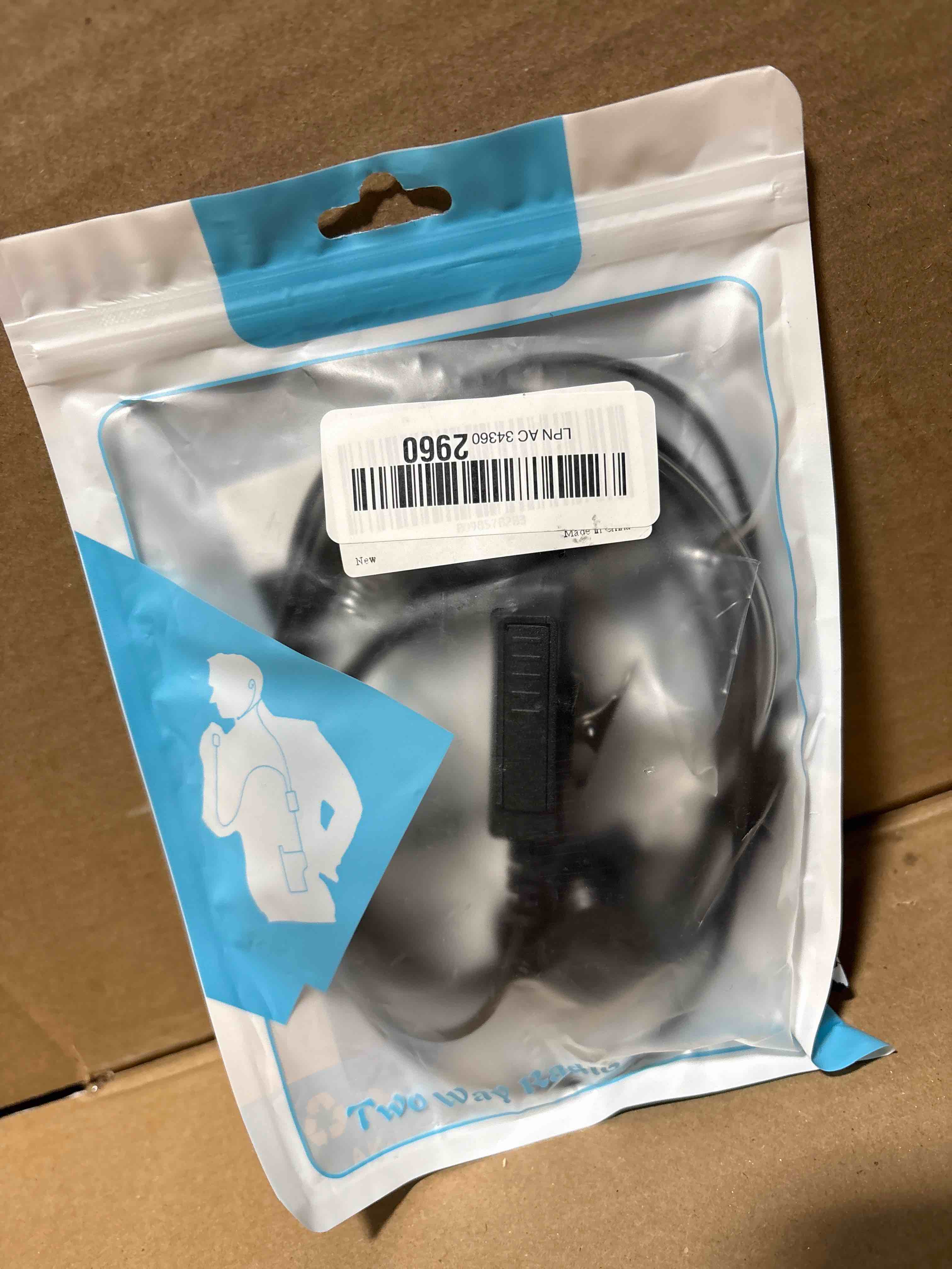 Condition photo showing New/Like New for POFENAL RDM2070D 2-Wire Surveillance Earpiece for Motorola Walkie Talkies (CLS1410/CP200/GP2000) & Bearcom Radios - Walkie Talkie Radio Headset with Big PTT Mic & 2-Pin Acoustic Tube(1 Pack) *1 pack(Transparent tube)