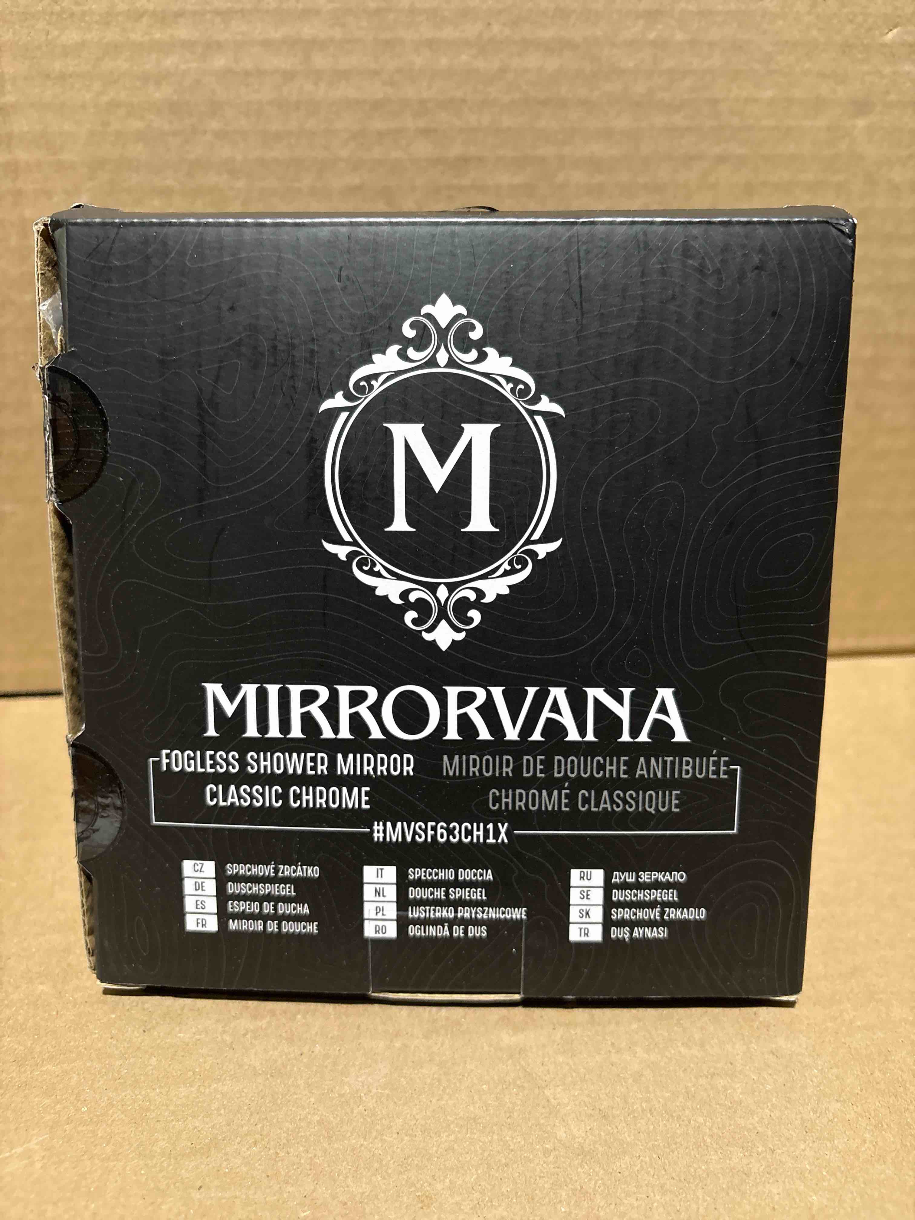 Condition photo showing New/Like New for MIRRORVANA Fogless Shower Mirror for Shaving with Upgraded Suction, Anti Fog Shatterproof Surface and 360° Swivel, No Magnification, 6.3" x 6.3" (Chrome)