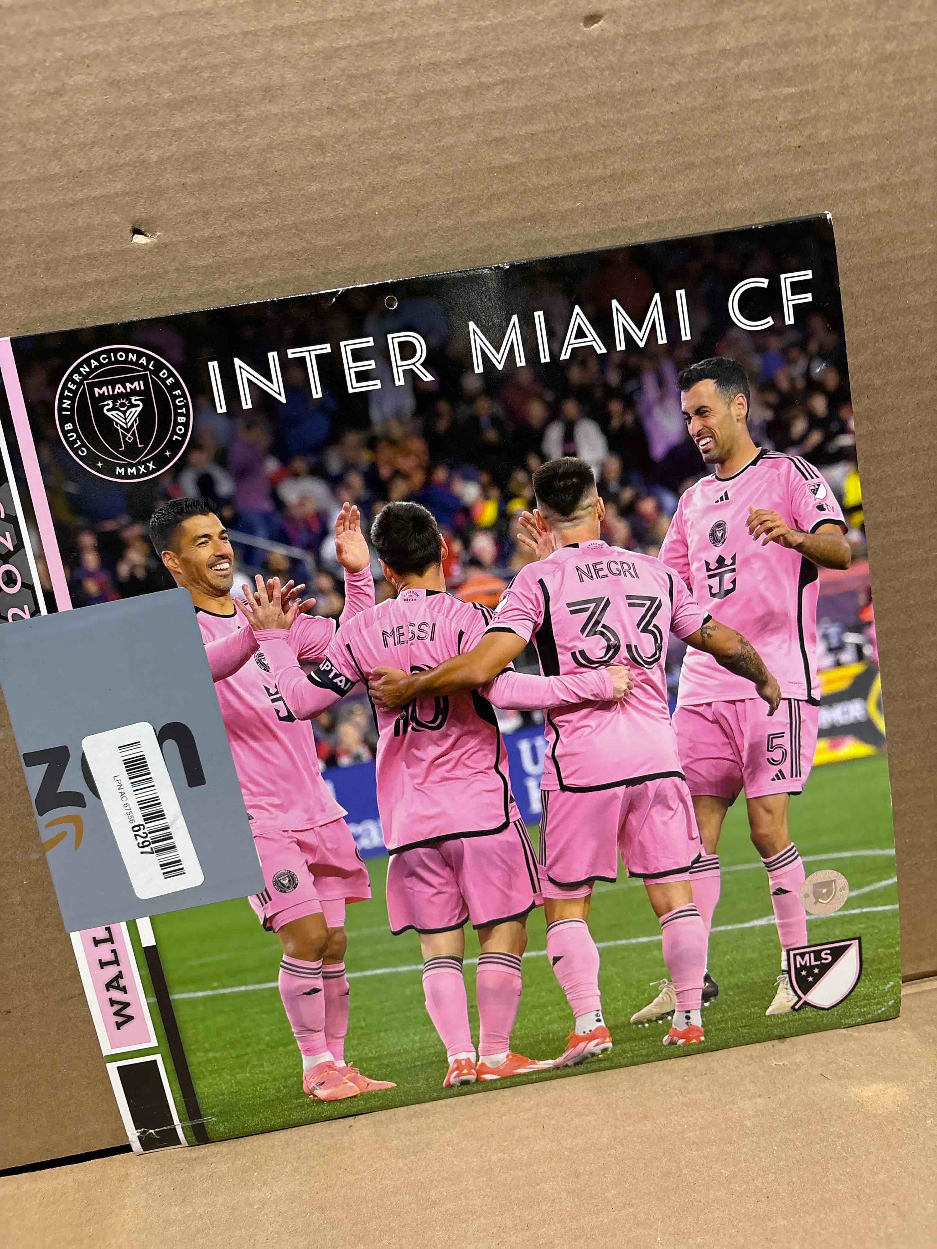 Condition photo showing New/Like New for TURNER SPORTS Inter Miami FC 2025 12x12 Team Wall Calendar (25998012217)