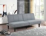 Mainstays 66" Studio Futon, Gray Linen Upholstery