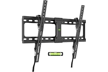 usx mount tilting tv wall mount for most 37"-90" flat curved screen television, tv bracket with max vesa 600x400mm up to 132lbs, low profile tilt mount for 16", 24" stud