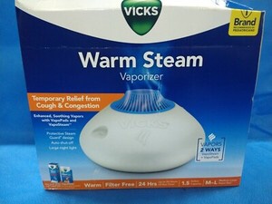 RELIABLE.COMPACT CASING* New $179.99 Free shipping 17 watchers   Vicks Warm Steam Vaporizer Humidifier, 600 sq ft, White, V150SGNLUPCV2 New $24.78 Free shipping 10 watchers  2 Vicks Warm Steam Vaporizer Humidifier With Night Light - 1.5 Gallon Capacity