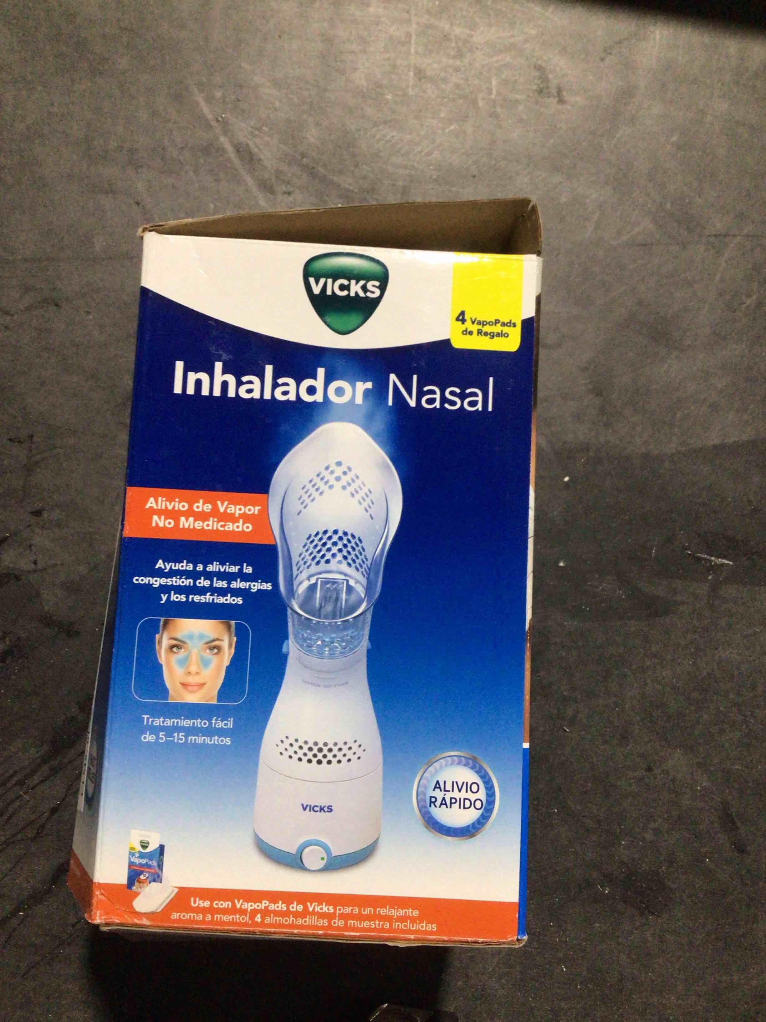 Vicks Steam Sinus Inhaler, White, Model VIH200, with 4 Bonus VapoPads for Allergies and Cold