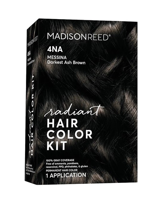 Madison Reed Radiant Permanent Hair Color Kit  Messina  (4NA)  Darkest Ash Brown  8-Piece Kit