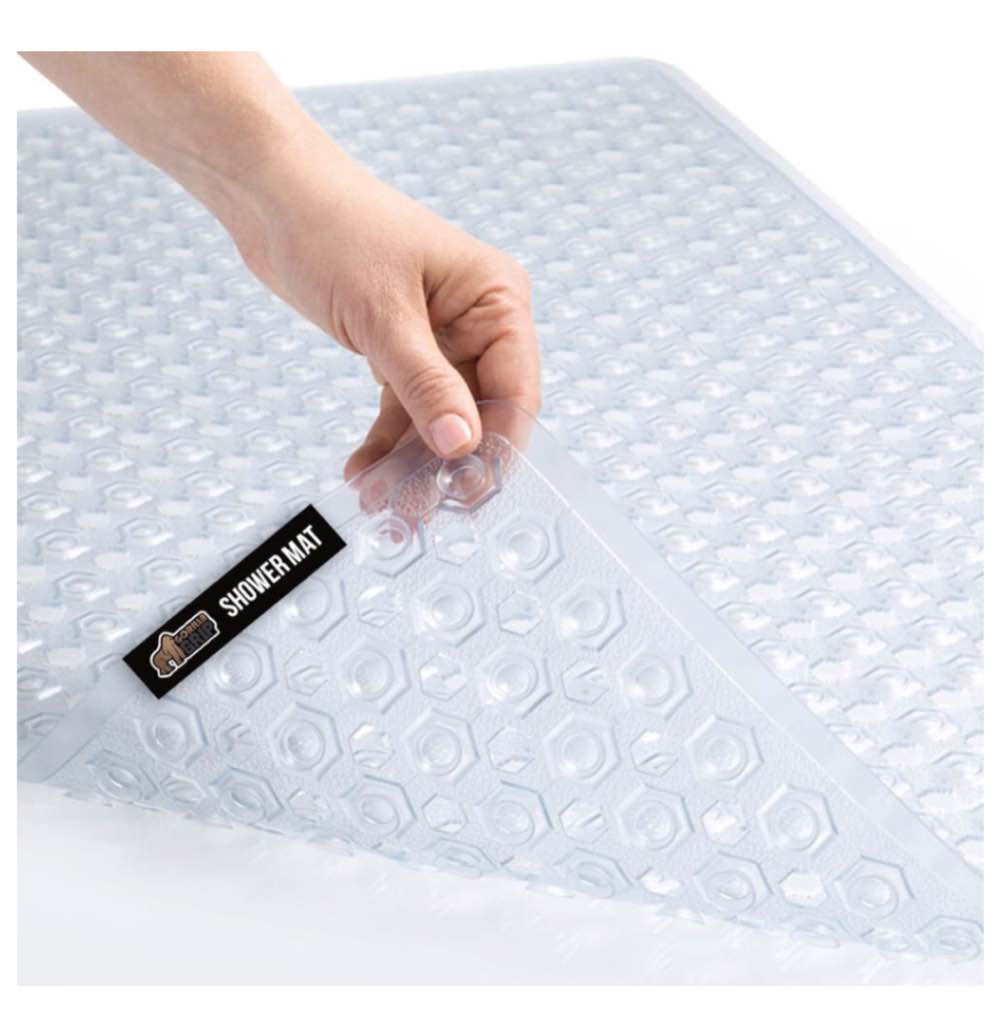 mainstays bathtub rug clear