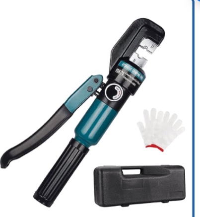 Steel DN Mate Hydraulic Crimping Tool with 9 Harden Dies for Stainless Steel Cable Railing 1/8" 5/32" to 3/16" Hydraulic Crimper, DC01 Battery Cable Crimper Tool