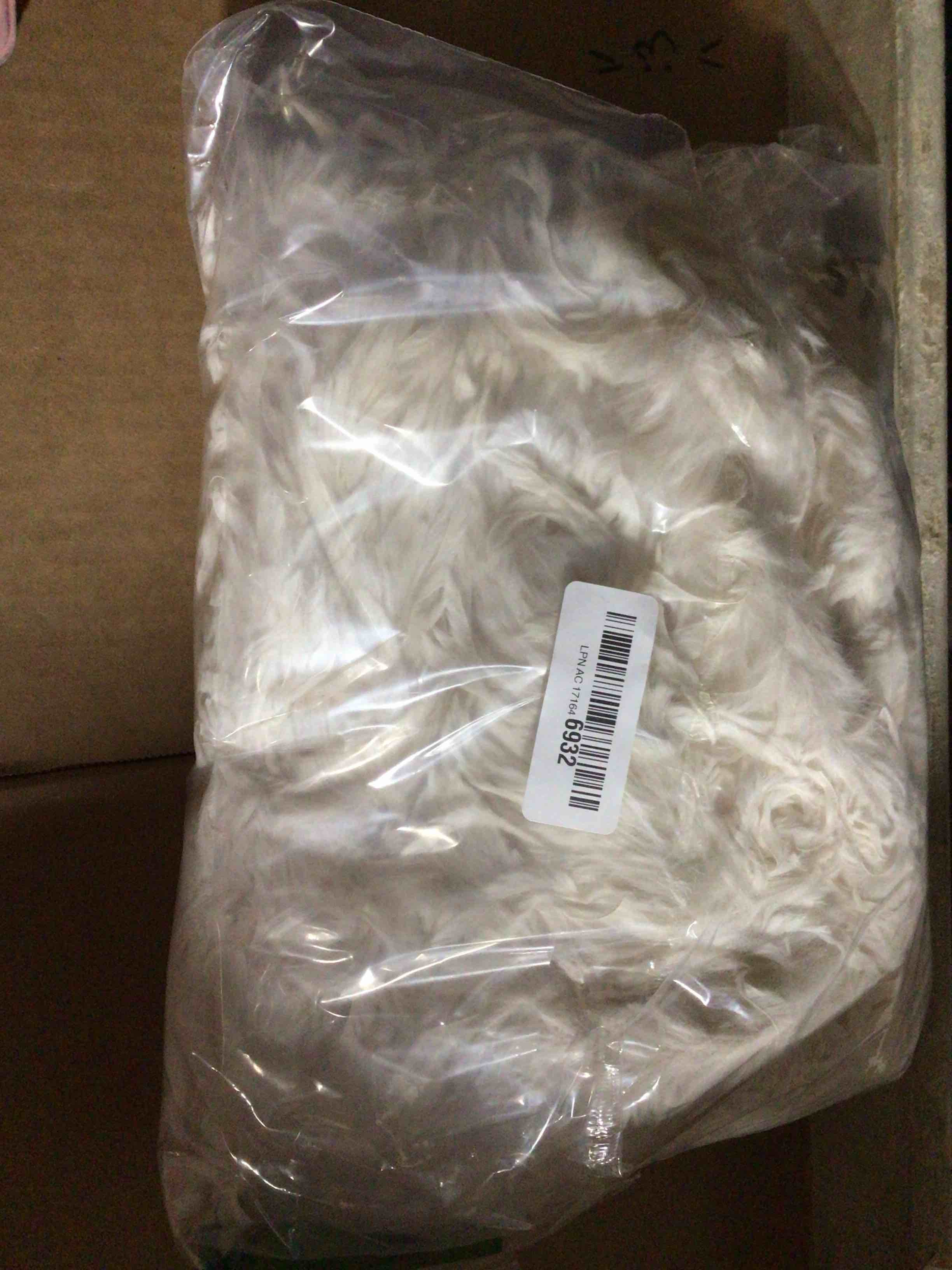 FUTEI Cream White Decorative Throw Pillow Covers 20x20 Inch Set of 2Soft Fluffy Faux Feather Texture