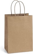 small paper bags for selling, gifts 100pack 6x3.25x8 (brown, plain natural color)
