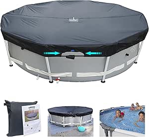 SIHAIAN pool cover Quick Installation and Removal Above Ground Pool Cover, One-Piece Round Pool Cover, Waterproof, Preventing Waterlogging