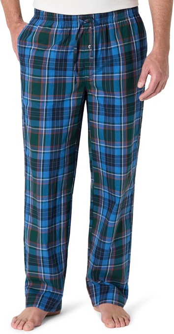 Amazon essentials (LARGE “L”) Size pajamas pants, dark blue, checkered Red