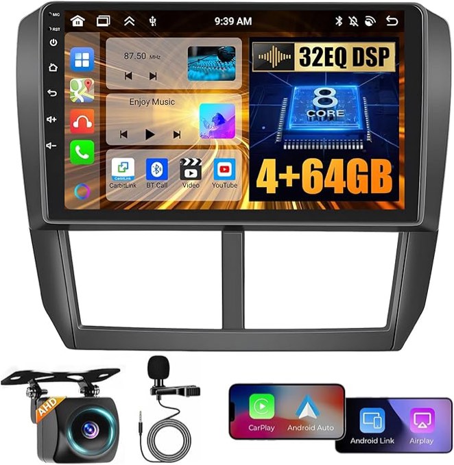 for subaru forester impreza wrx 2008-2012 android car stereo with wireless carplay