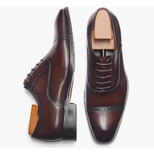 ALIPASINM Men's Oxford Formal Comfortable Dress Shoes Genuine Leathers