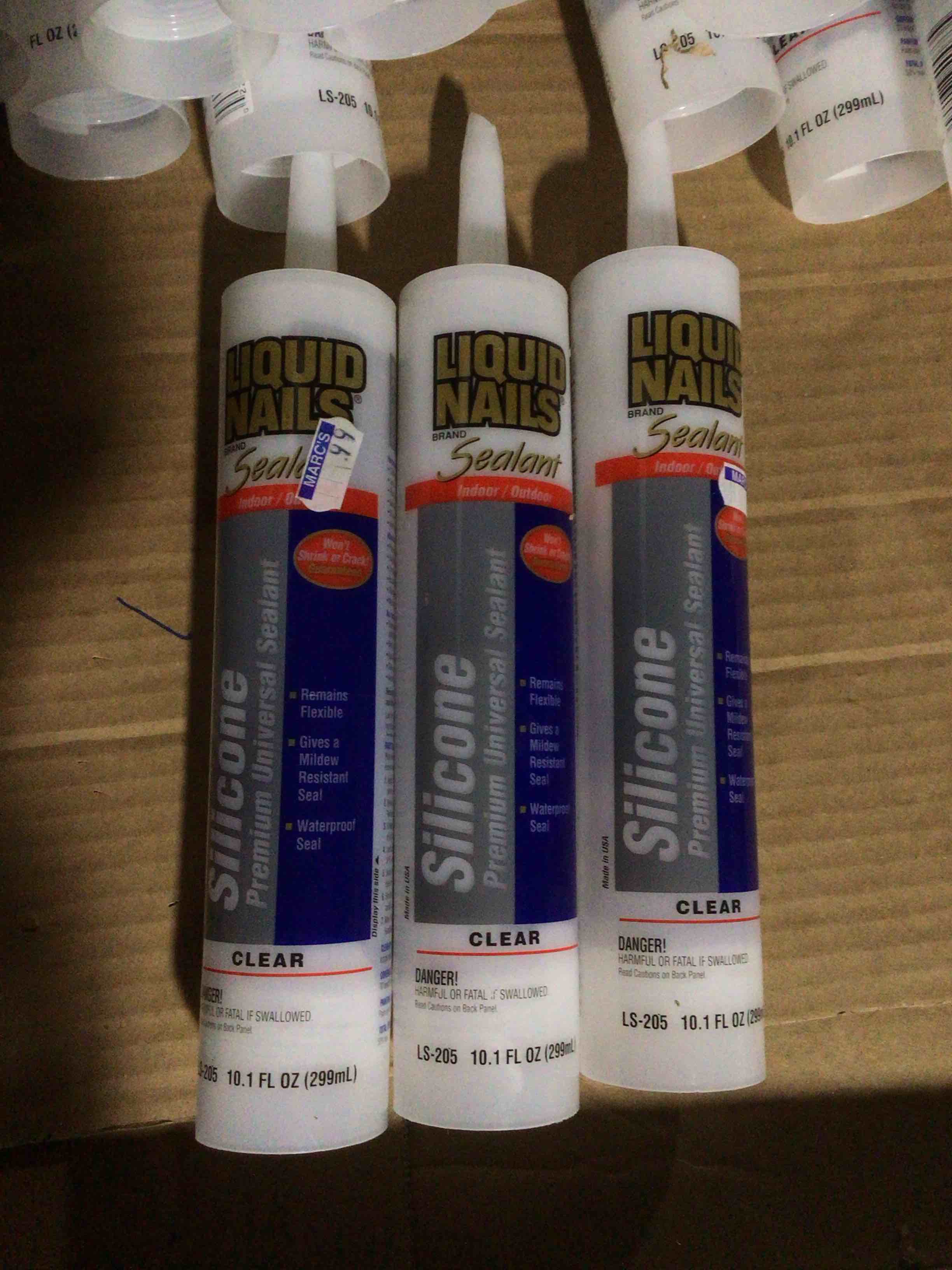 Liquid nails silicone premium universal sealant sealants ( LS - 205), a high- performance sealant designed to provide water resistance 