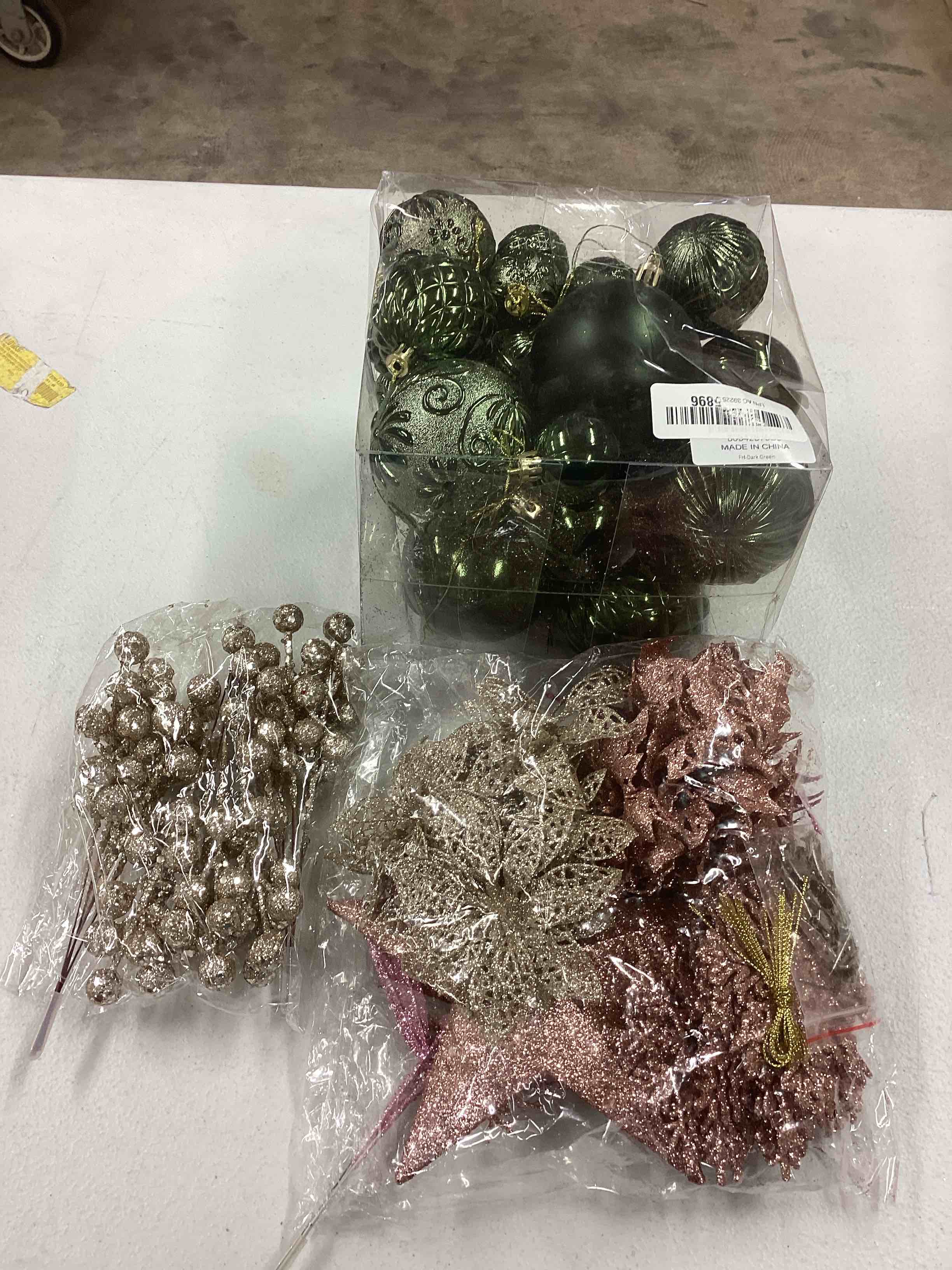 assorted Christmas ornaments 