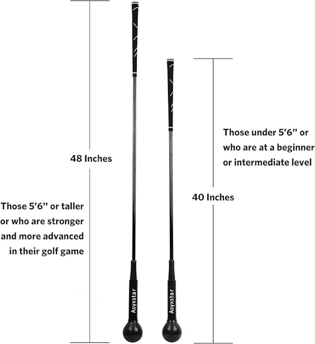 Asyxstar Golf Swing Trainer Aid - Power Flex Golf Swing Training aid for Strength and Tempo Golf Swing Speed Trainer Golf Training aid Golf Warm up Stick