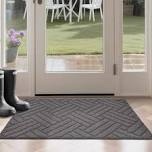 Non Slip doormat 24x36 absorbent welcome mats washable dirt gray