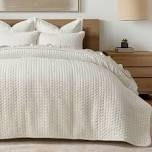 EverGrace Cross-Stitch Velvet Quilt Set 3 Pieces King 