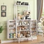 51" Modern Kitchen Pantry Storage Cabinet, Freestanding Hutch(Incomplete)