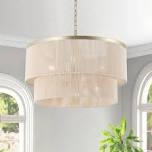 ebern designs 24" 6-light dimmable drum chandelier