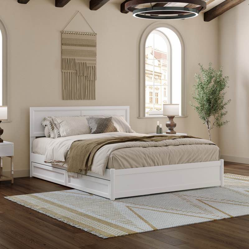 astley solid wood panel storage bed ( incomplete one box only)