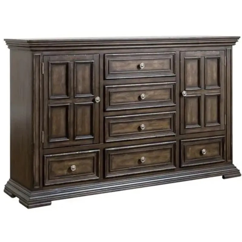 Liberty Furniture Big Valley - Brownstone 2 Door 6 Drawer Dresser - Brownstone