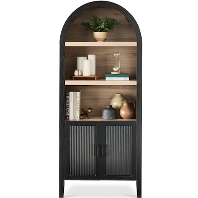 72 inch tall arched kitchen pantry cabinets with adjustable shelves, 5-tier kitchen storage cabinet for dining room, living room