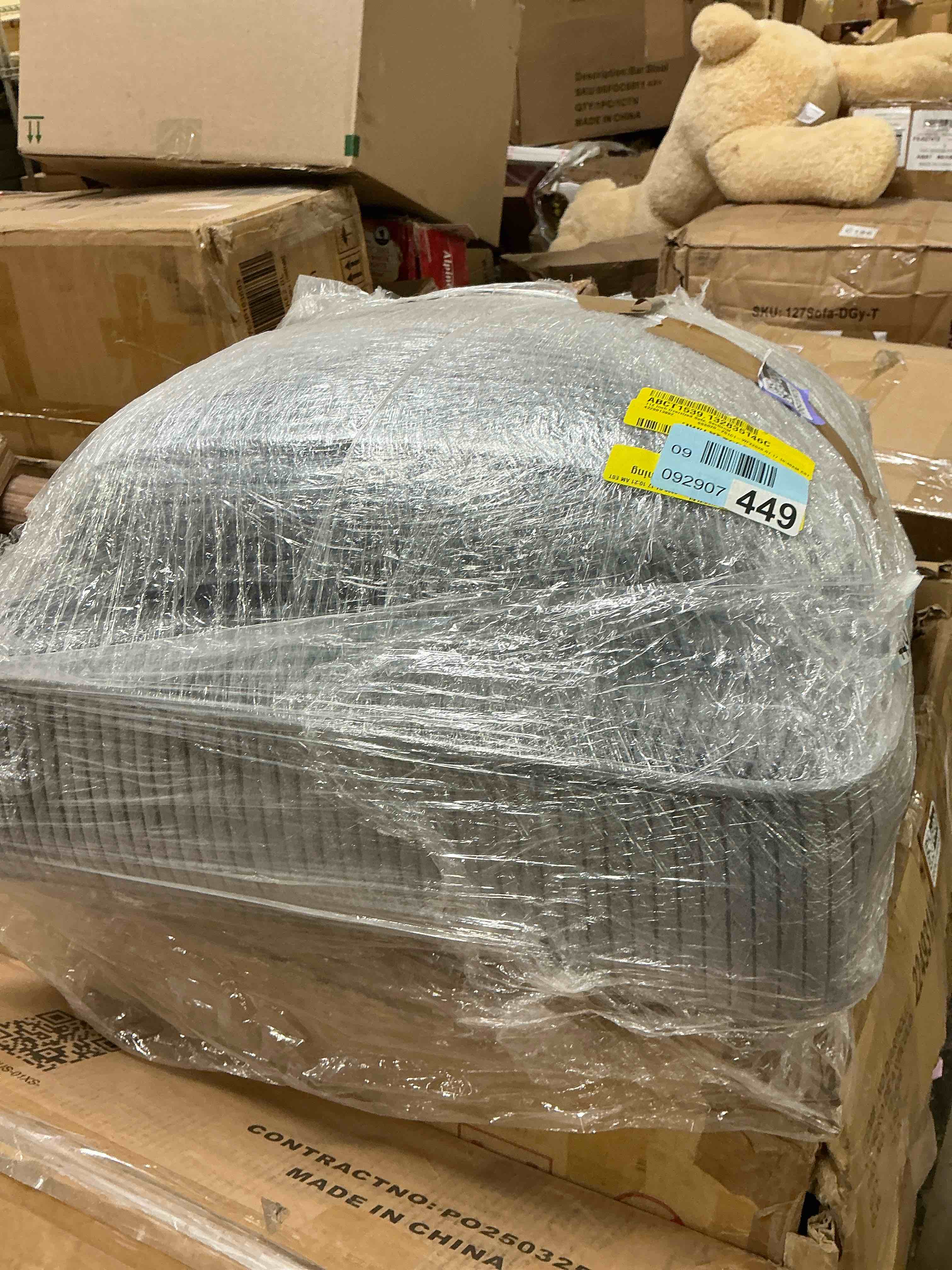 Condition photo showing Good Condition for 112 inch oversized sofa sectional(incomplete)