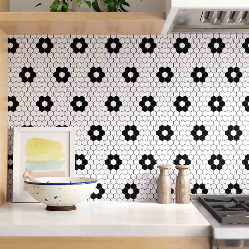 value series 1“ x 1" porcelain honeycomb mosaic wall & floor tile by ws tiles® 12 tiles