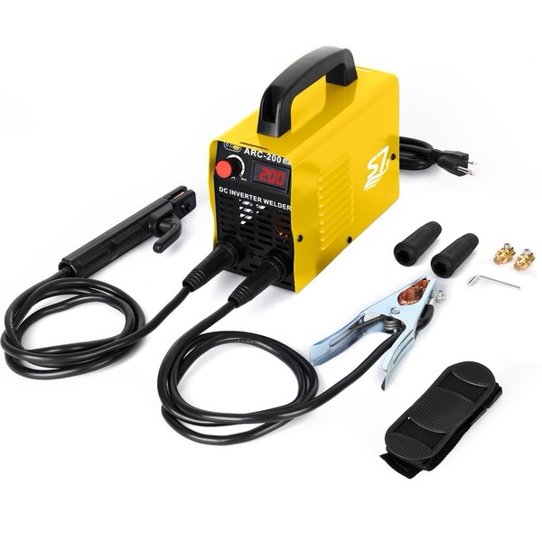 welding machine, 110v plug, 200amp power,beginner welder with display lcd use welding rod equipment tools accessorie