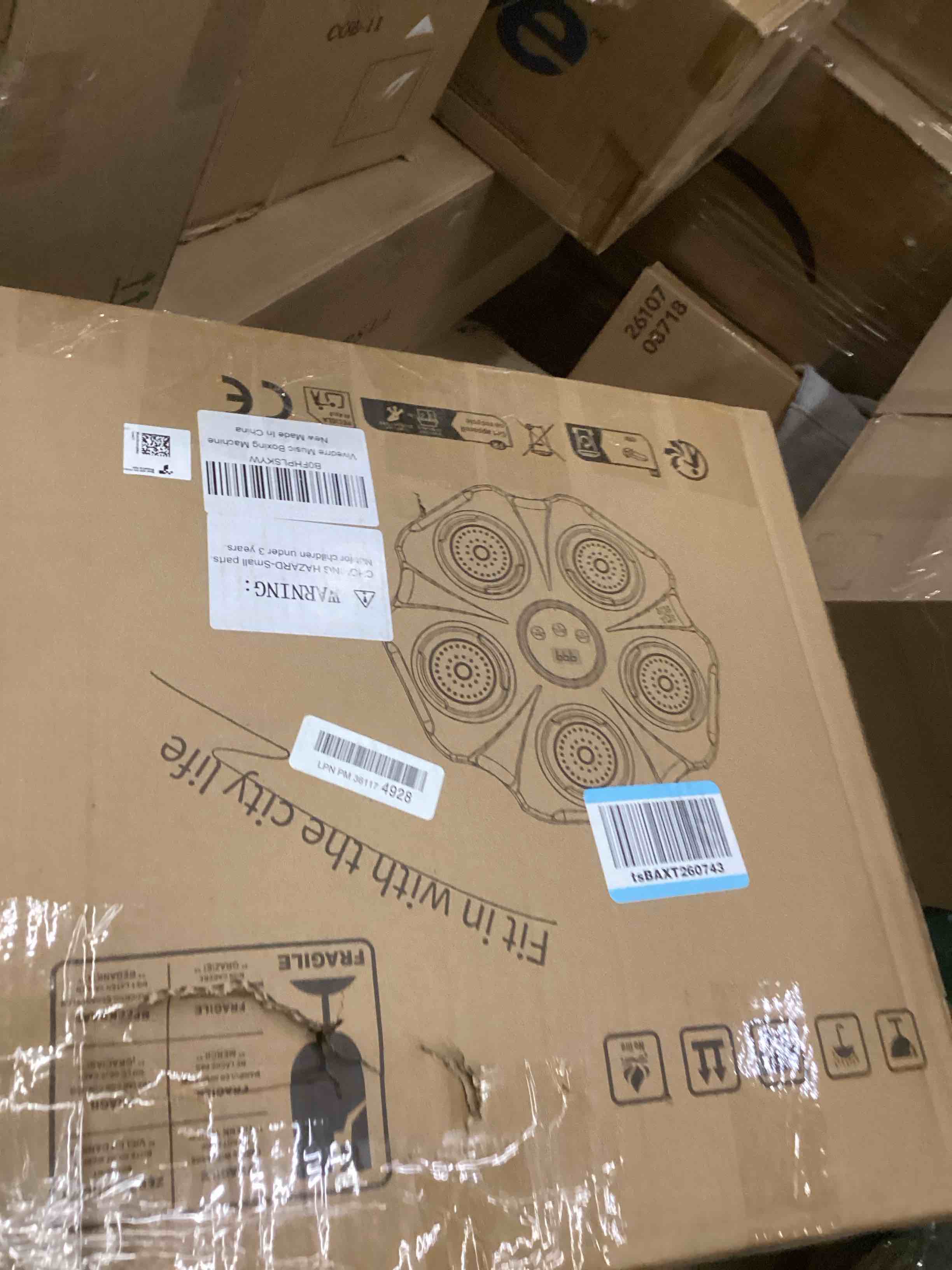 Condition photo showing New/Like New for 2025 Upgraded Music Boxing Machine - Interactive Punching Trainer, Large Size Wall Mounted Electronic Boxing Target with Adult & Kids Gloves, 9 Modes & 9 Speeds for Adults & Kids