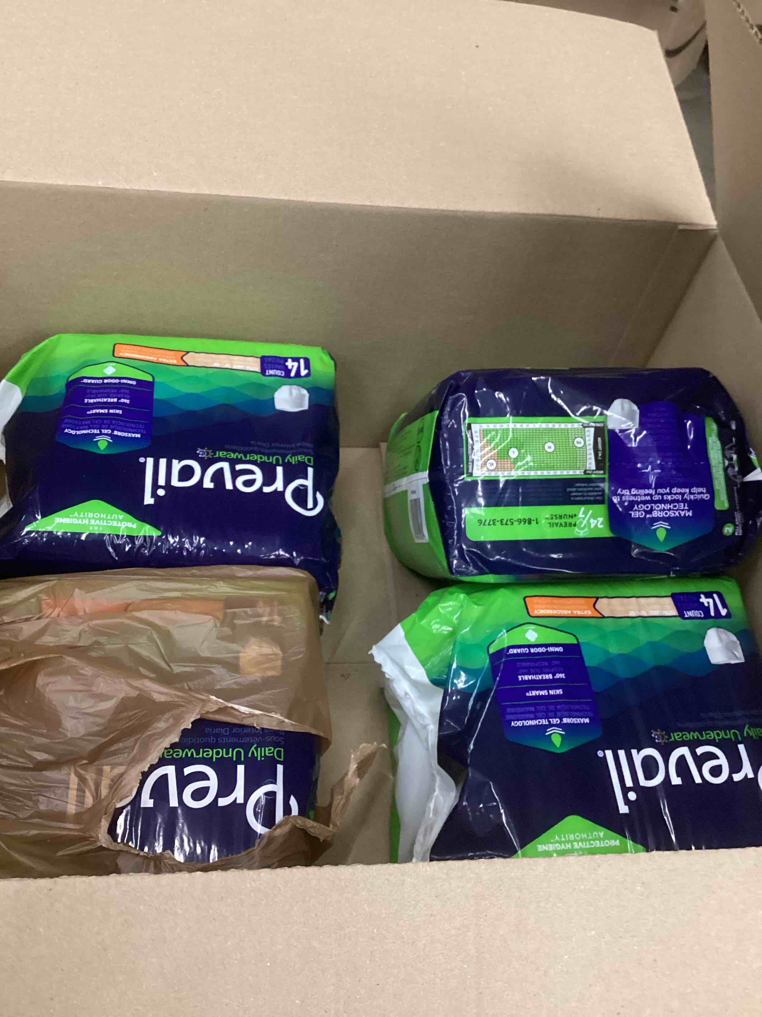 Condition photo showing New/Like New for Unisex-Adult Stretch Waistband Disposable Protective Underwear In Super Plus Absorbency (4-pack of 14 underwear)extra large