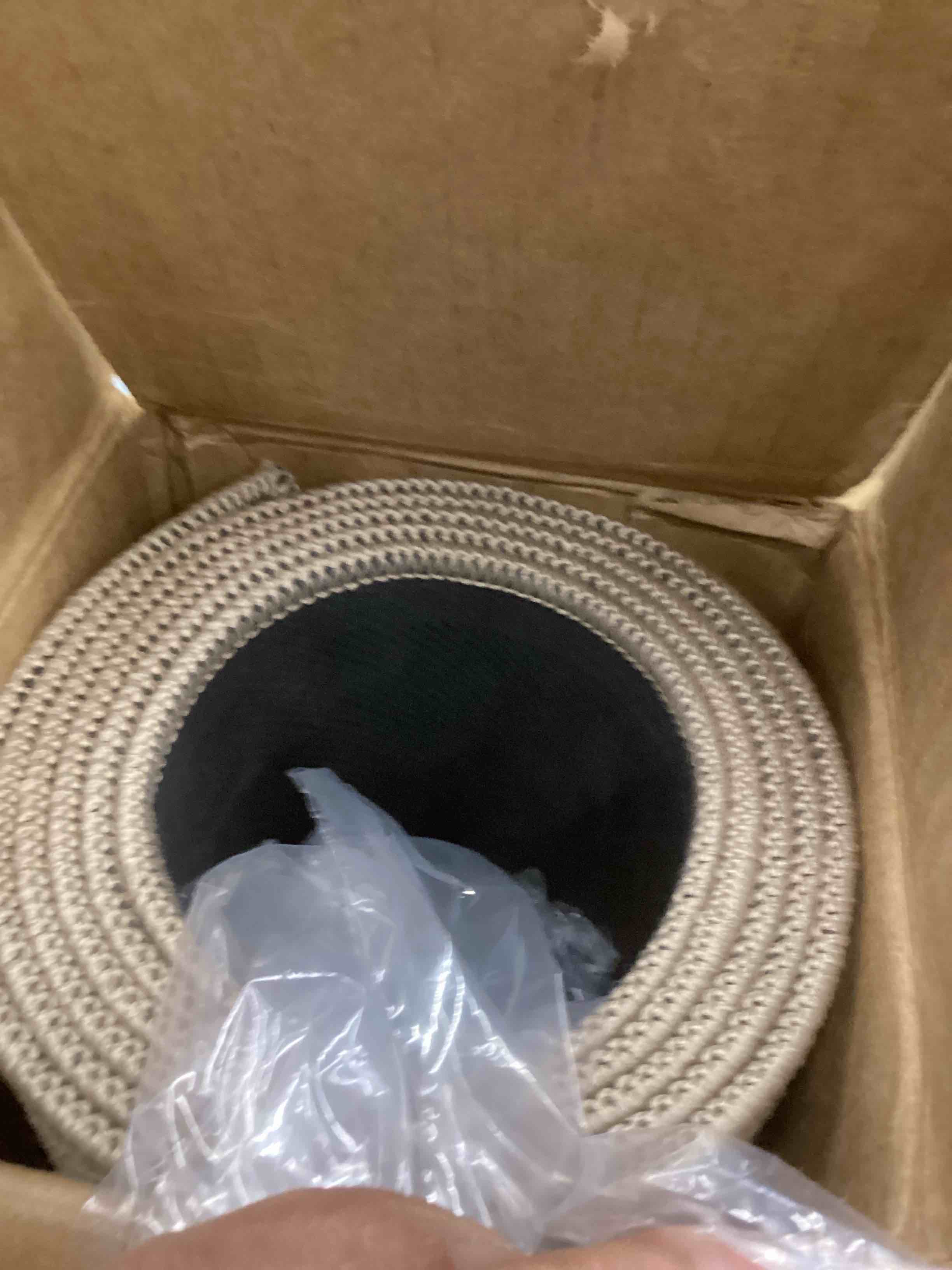 Condition photo showing New/Like New for Color&Geometry Ultra-Thin Indoor Door Mat, 48"x72" Low-Profile Non-Slip Entryway Rug with Modern Geometric Texture, Washable Doormat for Indoor Entrance, Front Door, Khaki (Rolled-up NO Creases) Khaki 4' x 6' (Rectangular)
