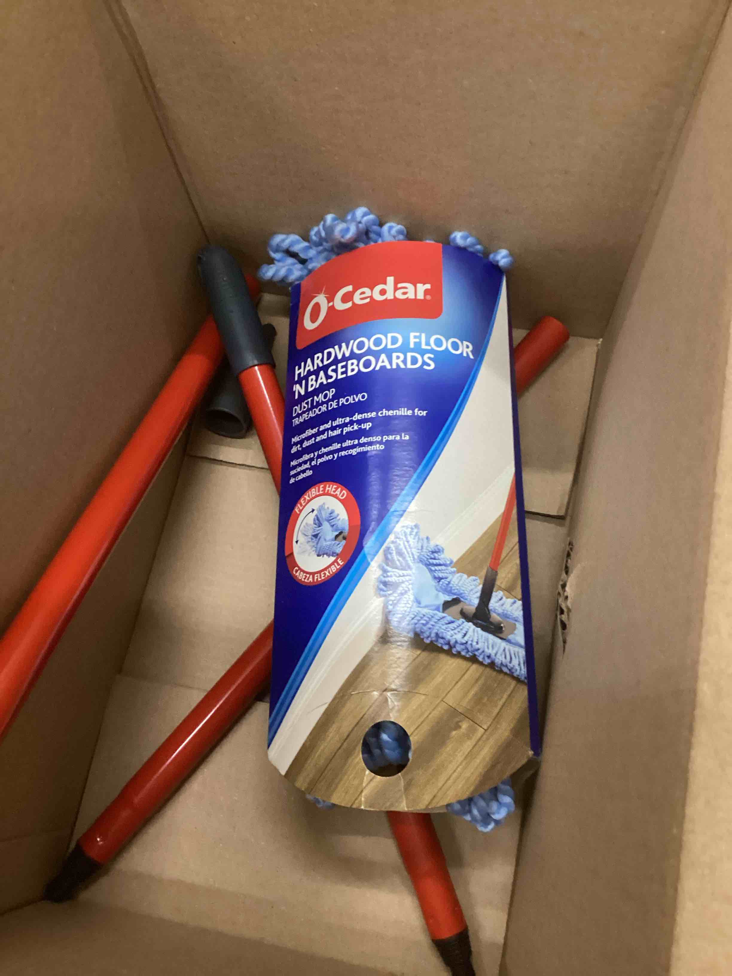 Condition photo showing New/Like New for O-Cedar Dual-Action Microfiber Sweeper Dust Mop,Red