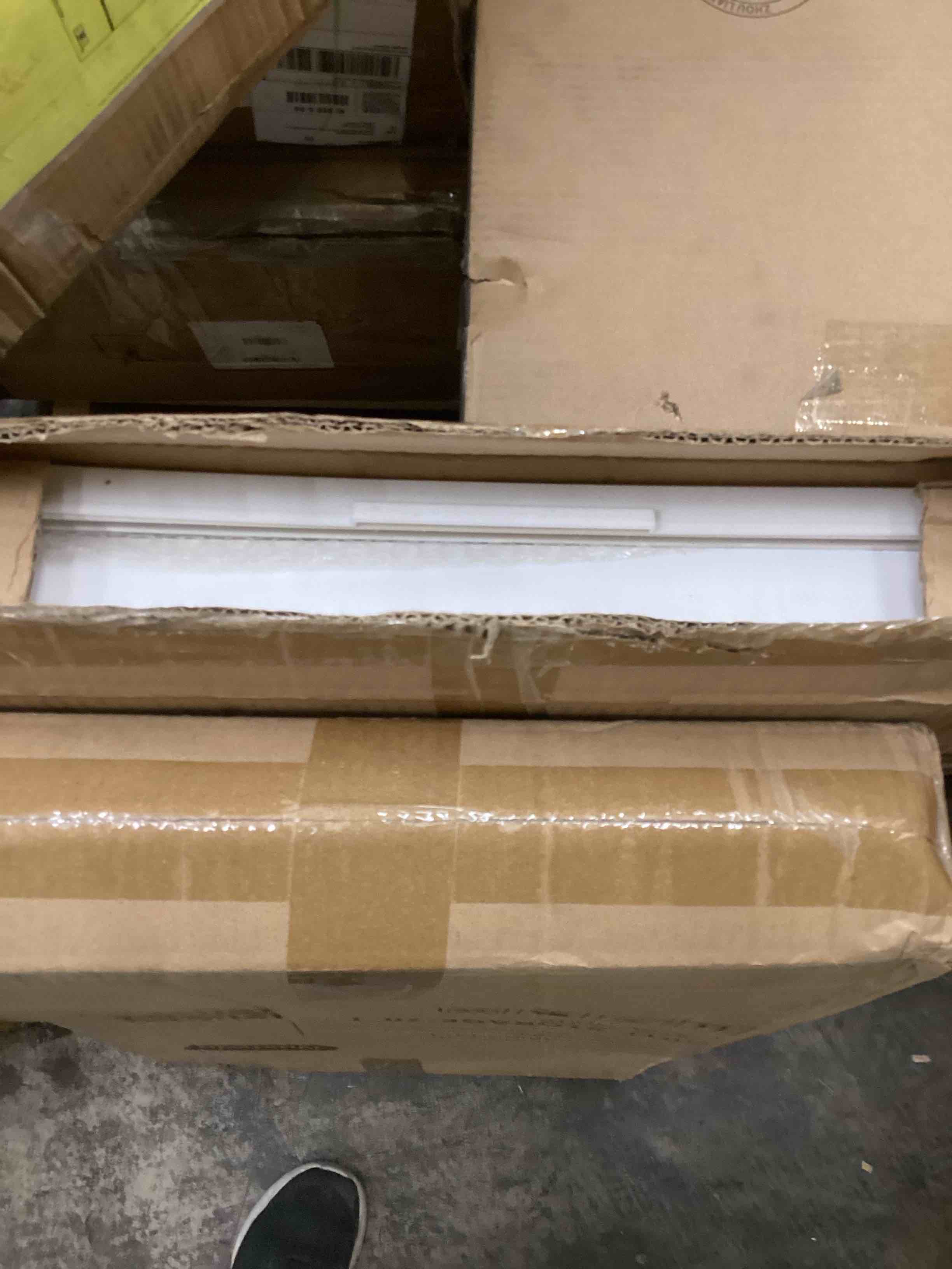 Condition photo showing As Is for Collapsible Storage Bins With Lids White 2 pcs 