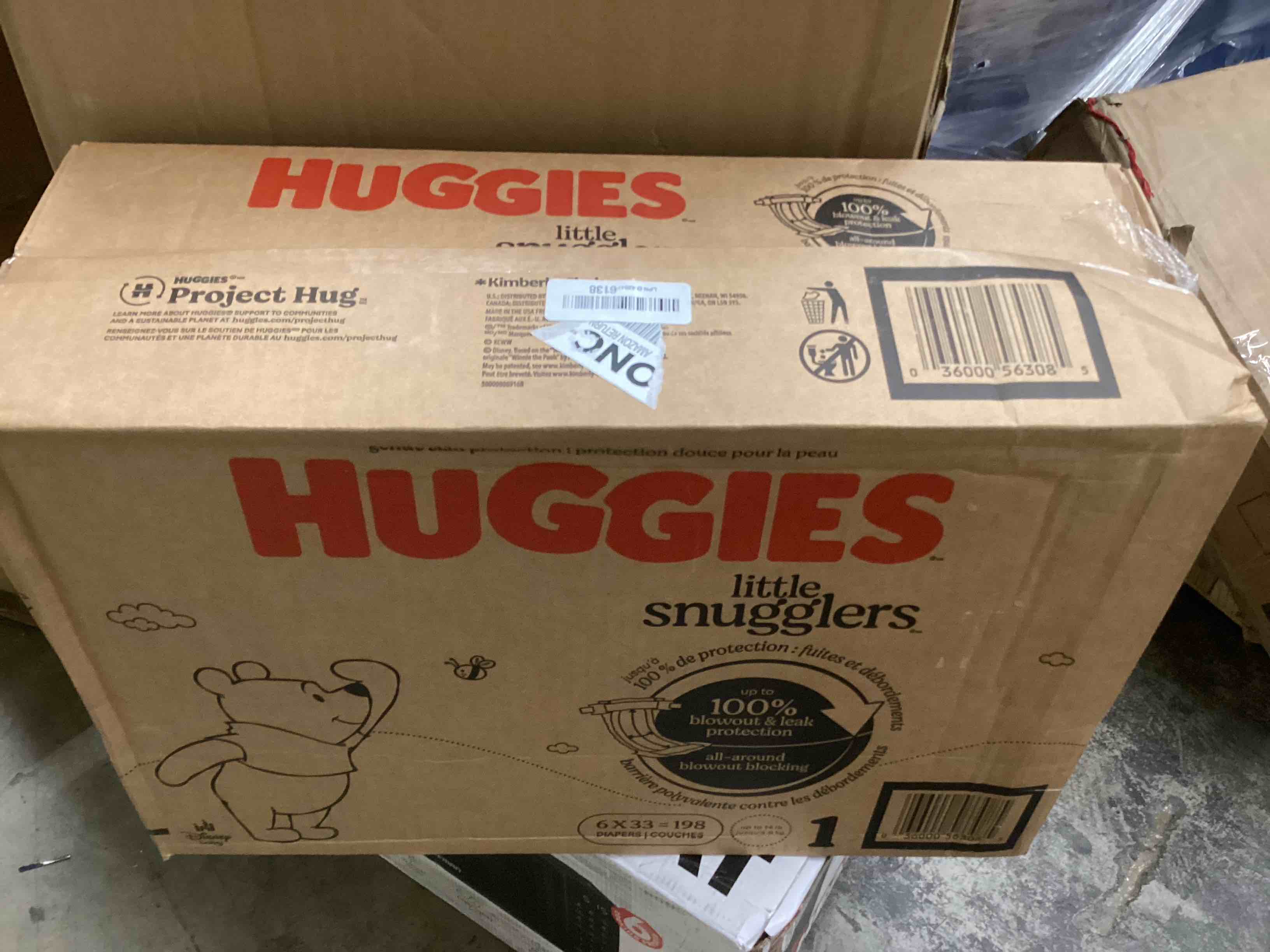Condition photo showing New/Like New for Huggies Size 1 Diapers, Little Snugglers Diapers, Size 1 (8-14 lbs), 198 Count (6 Packs of 33), Packaging May Vary
