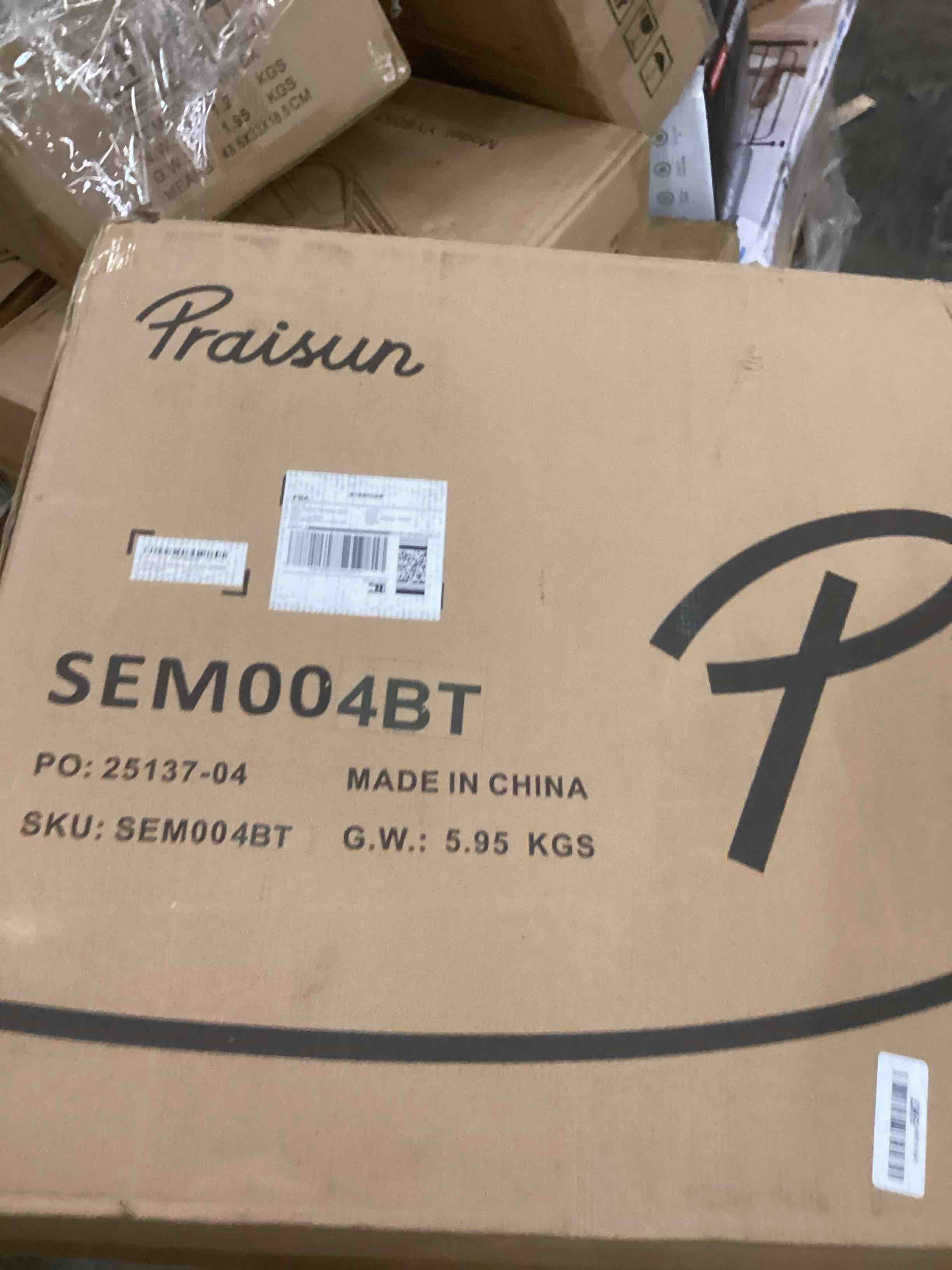 Condition photo showing New/Like New for PRAISUN 0.6" Thicker Rubber Top Gym Flooring for Home Gym, 6 Pcs 24 Sq Ft Workout Mats, Exercise Mat, Interlocking Rubber Floor Mats with High Density EVA Foam for Garage, 24 x 24in, Black/Grey 6 Tiles (24 Sq Ft) Black/Grey