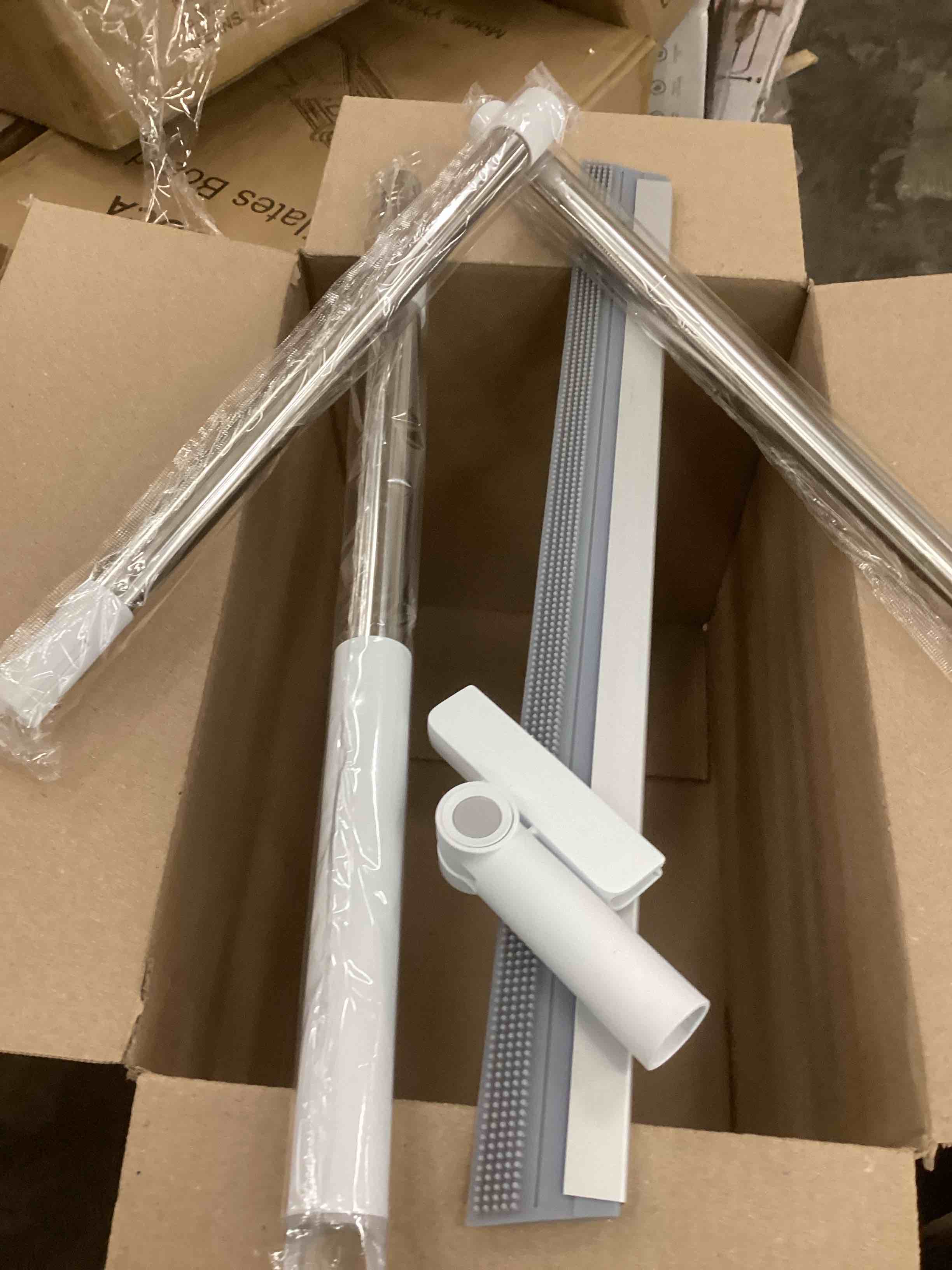 Condition photo showing Good Condition for 19.7'' Large Floor Squeegee for Concrete Floor with 51''-58'' Telescoping Stainless Steel Handle, Squeegee Broom for Removing Water on Tile, Epoxy, Garage, Driveway, Patio