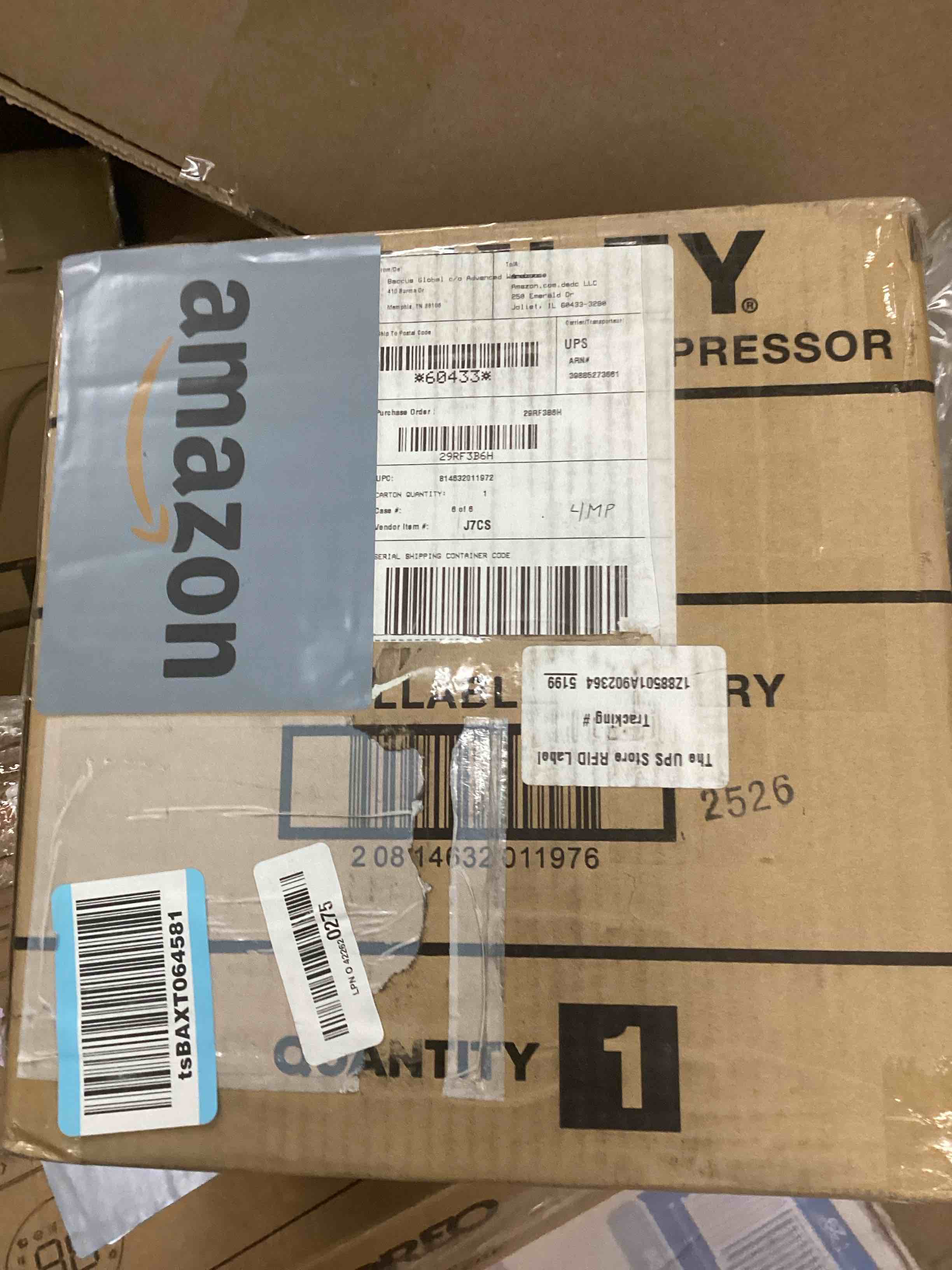 Condition photo showing New/Like New for STANLEY Fatmax 700/350 Amp Jump Starter with 120 Psi Compressor (J7CS)