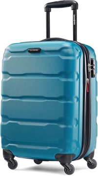 Samsonite Omni PC Hardside Expandable Luggage with Spinner Wheels, Caribbean Blue, Carry-On 20-Inch