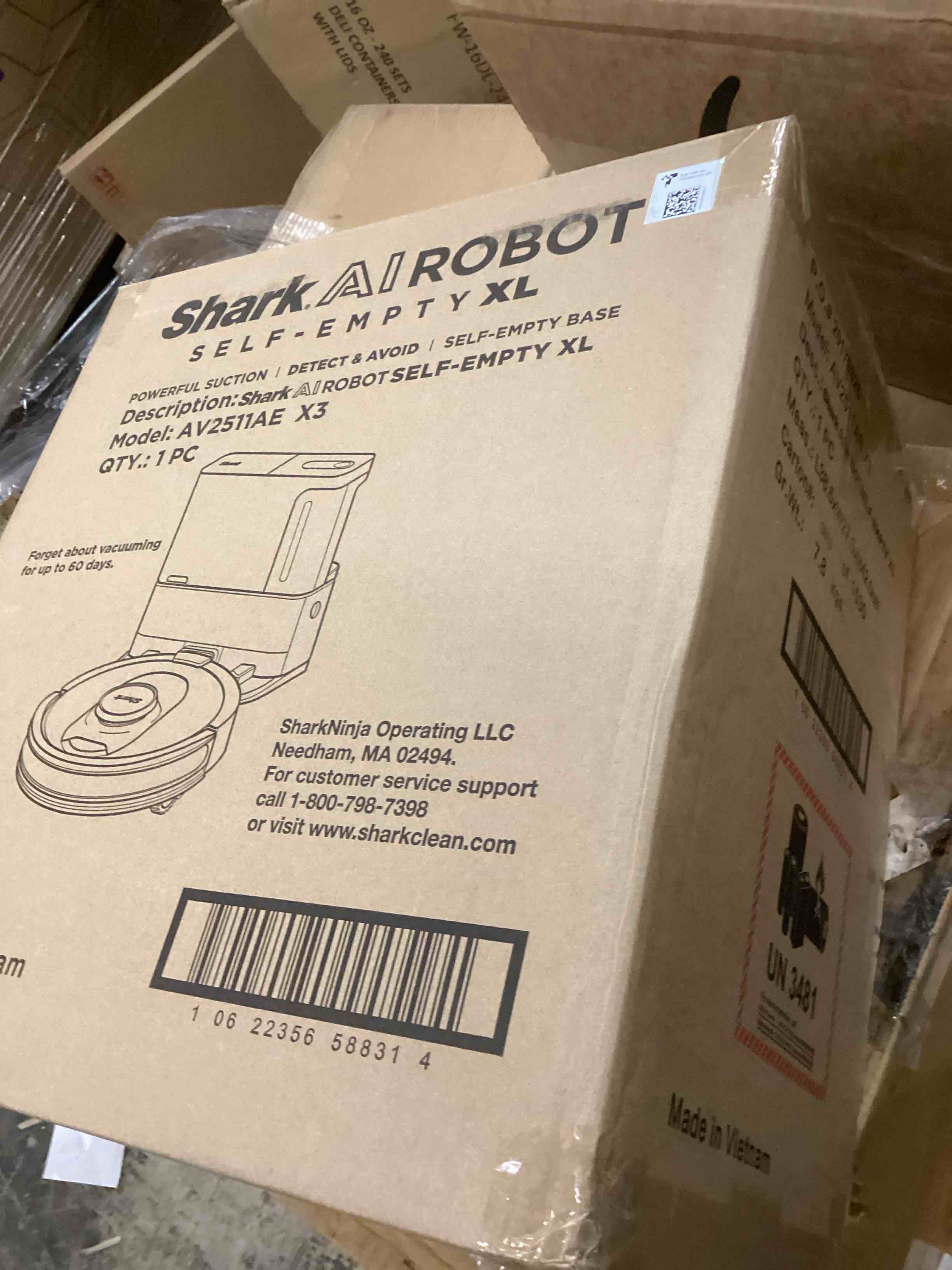 Condition photo showing As Is for Shark AV2511AE AI Ultra Robot Vacuum, with Matrix Clean, Home Mapping, 60-Day Capacity Bagless Self Empty Base, Perfect for Pet Hair, Wifi, Compatible with Alexa, Black/Silver (Renewed)