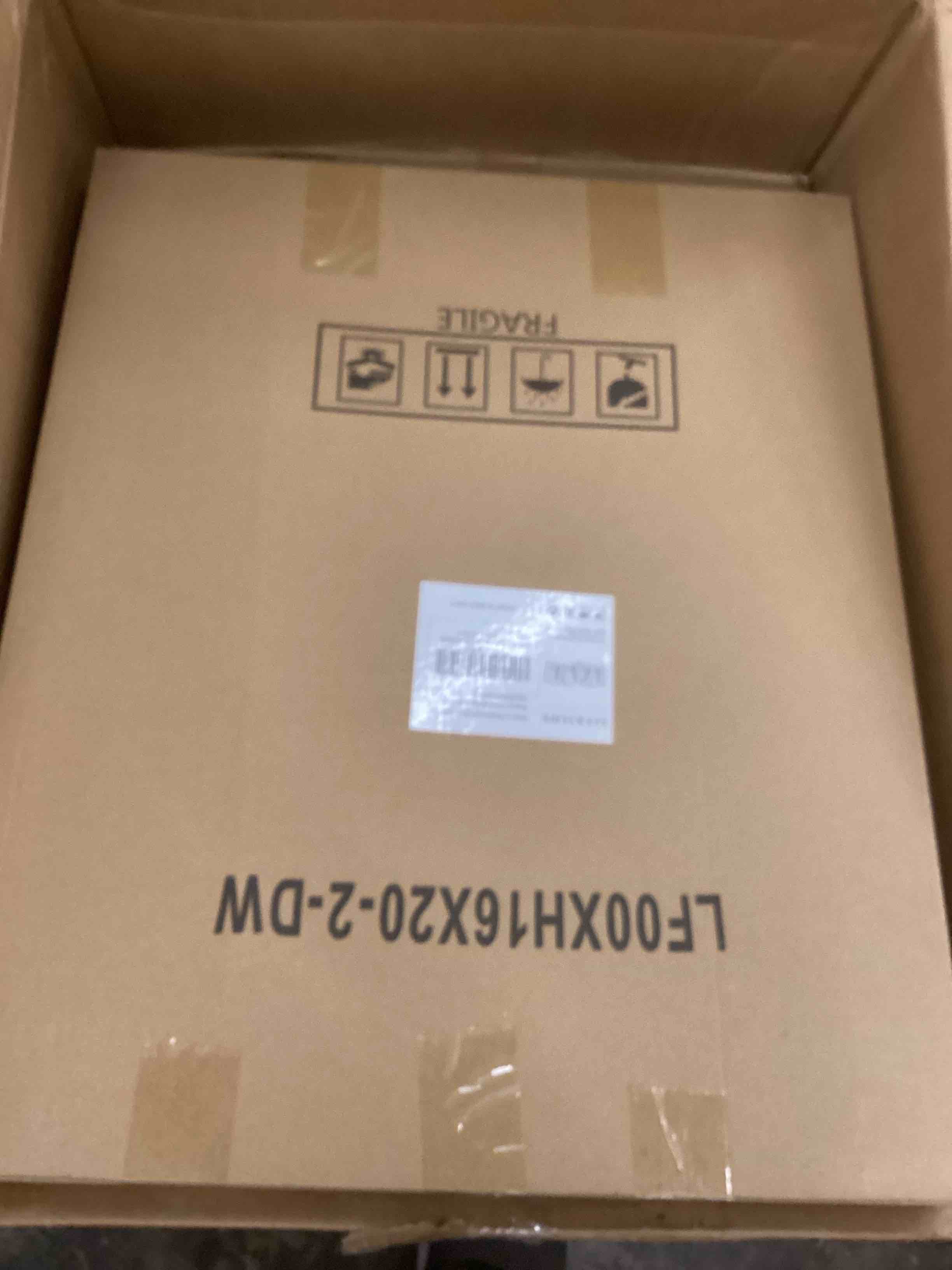 Condition photo showing New/Like New for LUCKYLIFE 16x20 Frames for Wall, Display Pictures 11x14 with Mat or 16x20 without Mat, Pack of 2, Distressed White Distressed White 16x20