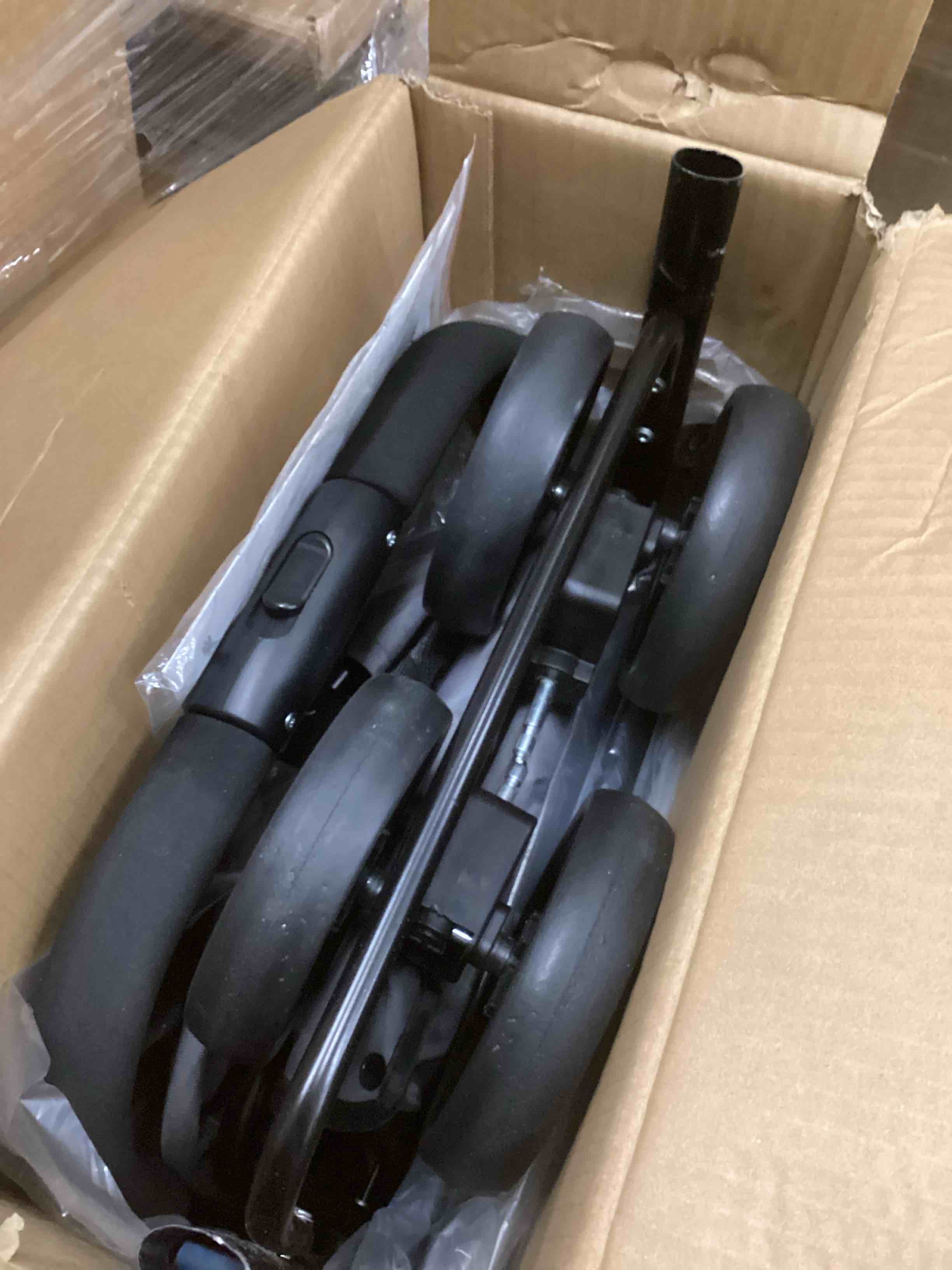 Condition photo showing As Is for Folding Shopping Cart with Wheels, 80lbs Multi Use Grocery Carts with 360° Wheels & Removable Tote Bag, Multifunctional Portable Personal Shopping Carts for Groceries?Black