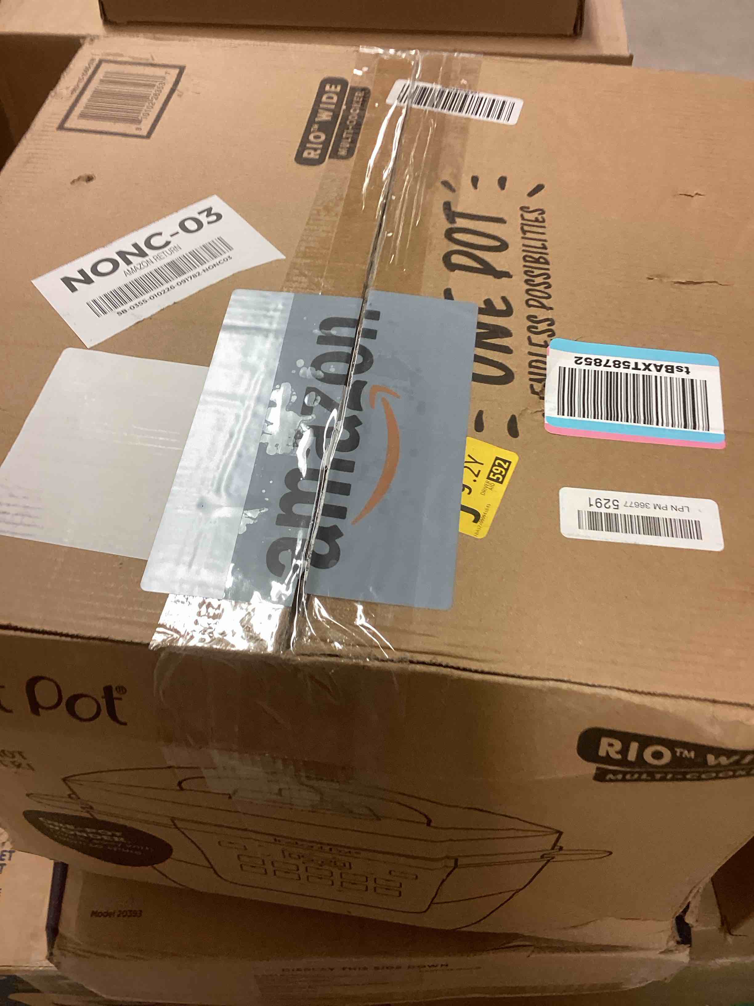 Condition photo showing As Is for Instant Pot 7.5QT RIO Wide, 7-in-1 Electric Multi-Cooker, Pressure Cooker, Slow Cook, Rice, Steamer, Sauté, Yogurt & Warmer, Wide Base, Large Searing Base, WhisperQuiet Steam Release Black 7.5 Quarts