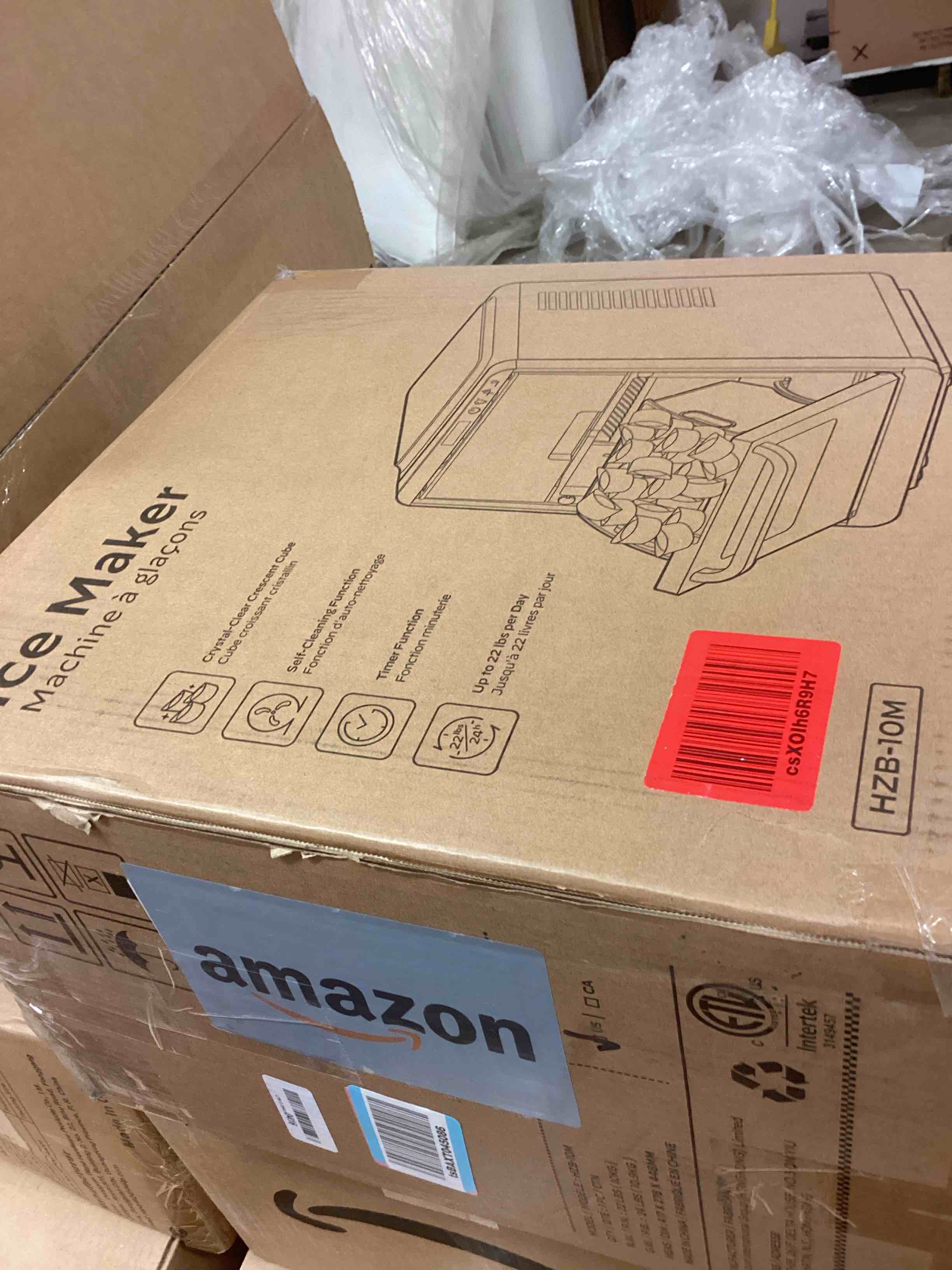 Condition photo showing New/Like New for Silonn Crescent Ice Maker Countertop, Slow Melting & Crystal-Clear Ice, Self-Cleaning Ice Machine with Adjustable Ice Thickness & Timer Function, 16 Pcs in 15 Mins, 2000 Pcs per Day Crescent Ice Maker-Rock Black Crescent Ice Maker